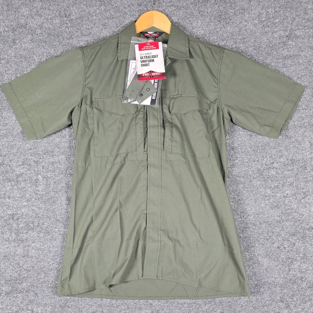 TRU-SPEC 24-7 Series Ultralight Uniform Shirt Olive Green Short Sleeve Men's S R